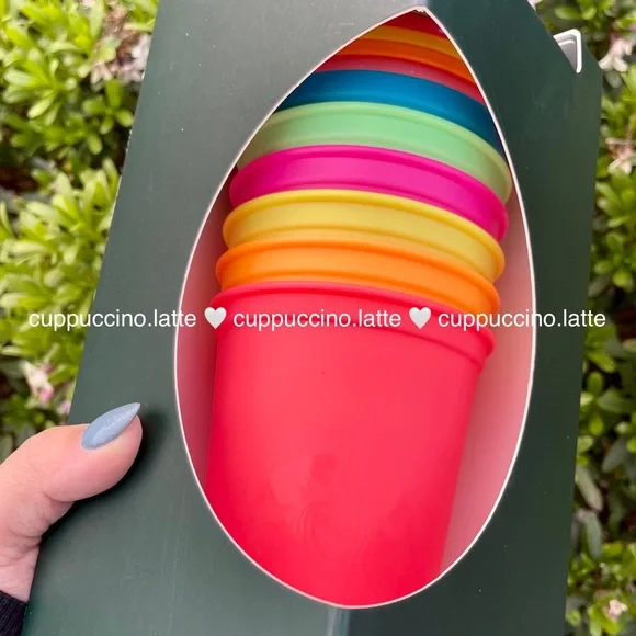 🌈NEW SET✨Starbucks 2022 Summer Neon Hot Cups & Sunlight Activated Cold Cups - Picture 10 of 13